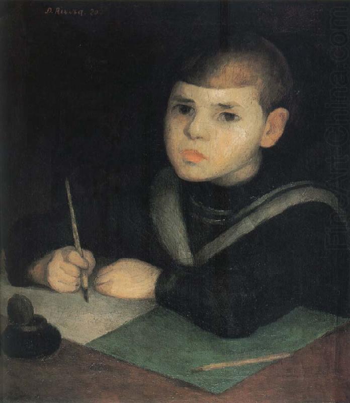 Diego Rivera The Child Writing the word china oil painting image
